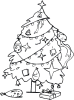 Xmas Tree Coloring Page