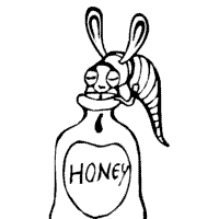 Thumbnail image for Honey Bee on a Honey Jar