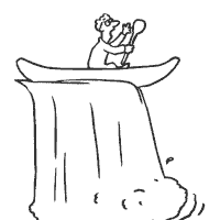 Thumbnail image for Canoe Going Over Waterfalls