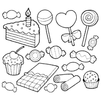 Coloring Page Candy Glorious Candy!