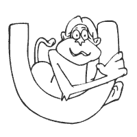 Thumbnail image for Monkey Alphabet, Letter U