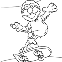 Thumbnail image for Elmo Skateboarding