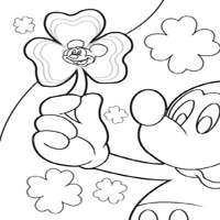 Lucky Mouse Coloring Page