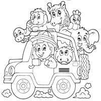 Animals Traveling by Car