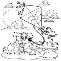 Dog with a Kite