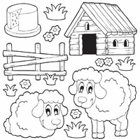 Farm Theme with Sheep