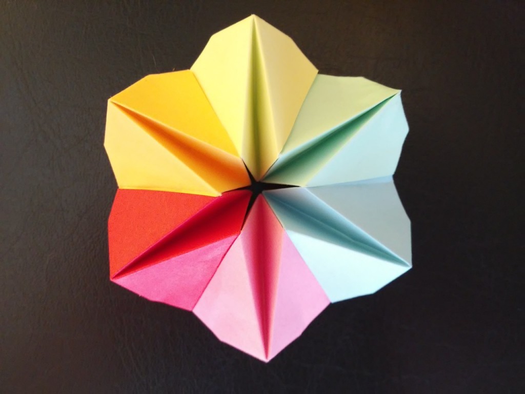 origami flower easy for kids
