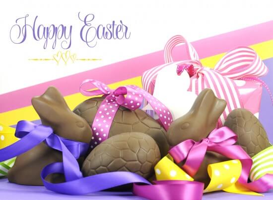 Happy Easter chocolate eggs