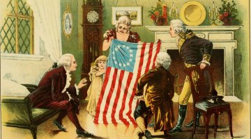 Betsy Ross And Flag