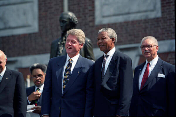 Bill Clinton With Nelson Mandela