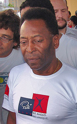 Pele, international Brazilian footballer. 