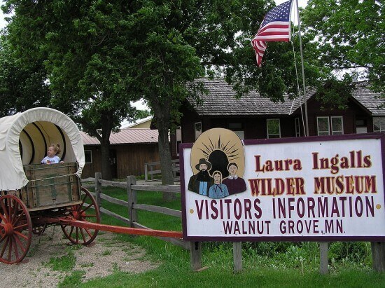 Entrance to the Laura Ingalls Wilder Museum in Walnut Grove, Minnesota.