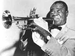 Trumpeter and jazz legend Louis Armstrong. 