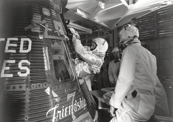 Glenn Enters His Mercury Capsule Gpn E