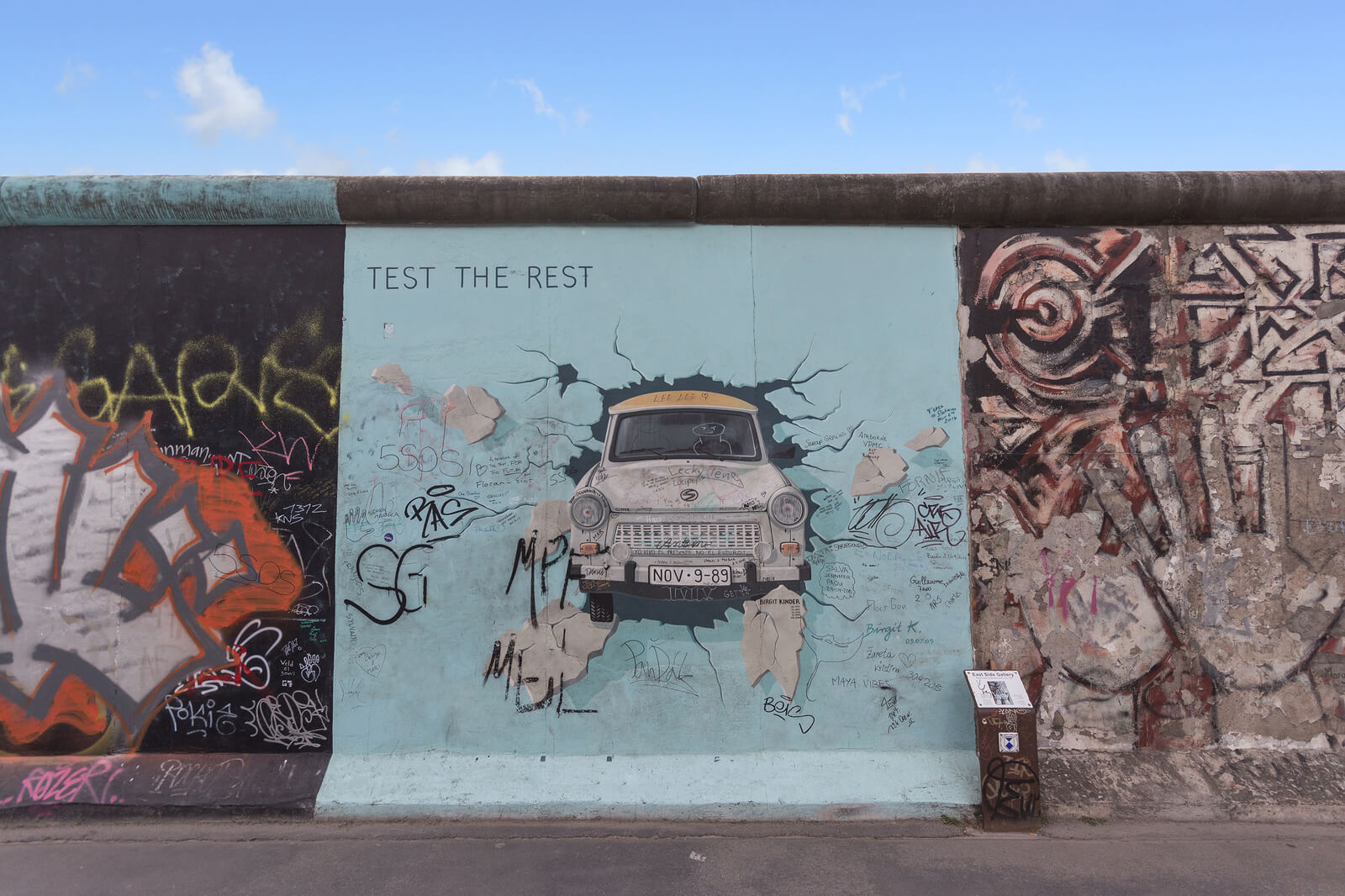 Graffiti On Berlin Wall, East Side Gallery