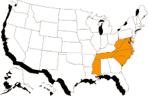 Southern States: Maryland, Mississippi, North Carolina, South Carolina, Tennessee, Virginia, West Virginia