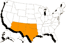 Southwestern States: Arizona, New Mexico, Oklahoma, Texas
