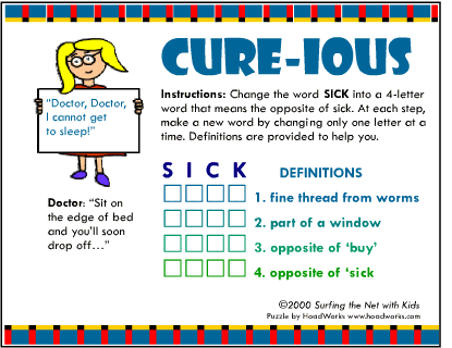 Cure-ious Word Ladder
