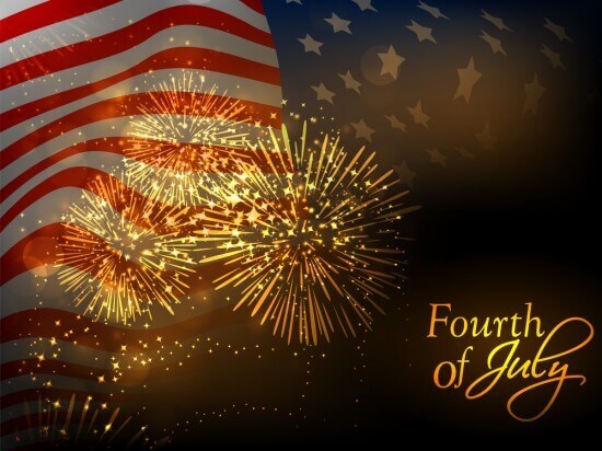 4th July, American Independence Day celebration background with