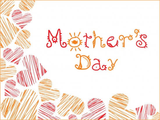 love background with mothers day illustration