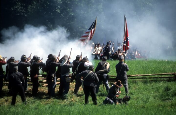 Civil War battle Reenactment