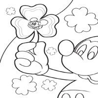Lucky Mouse Coloring Page