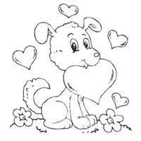 Valentines Day Coloring Pages With Puppies Printables 4
