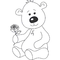 valentine bear flower